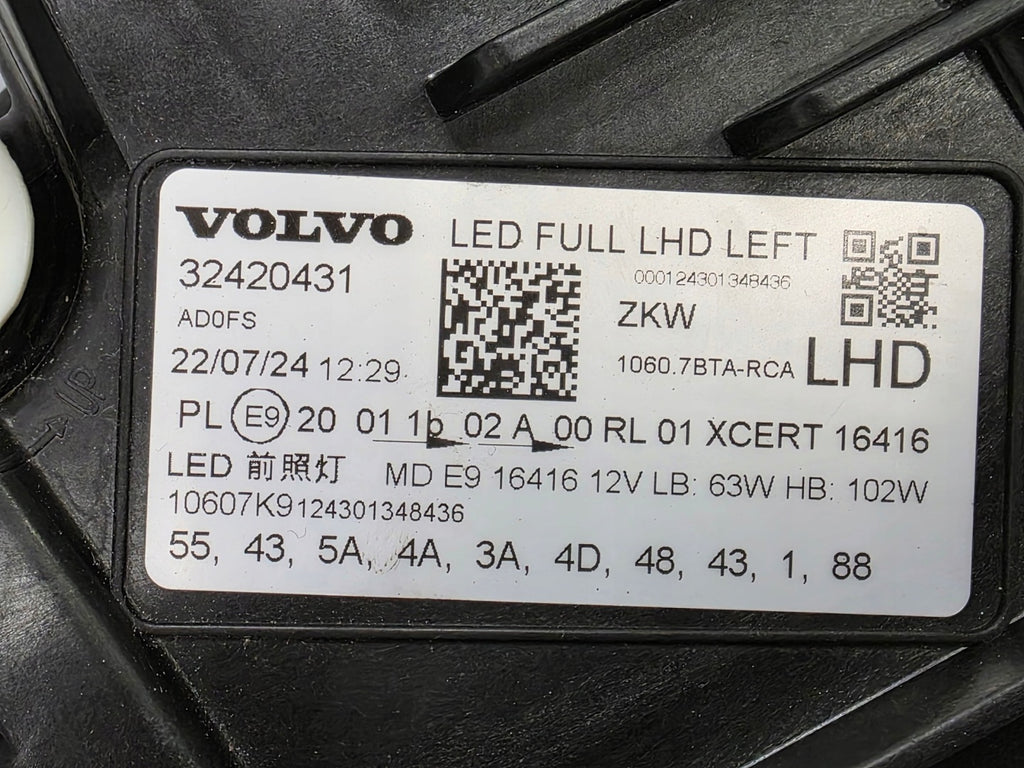 Frontscheinwerfer Volvo Xc60 II 32420431 Links Scheinwerfer Headlight SCH8284870422yj