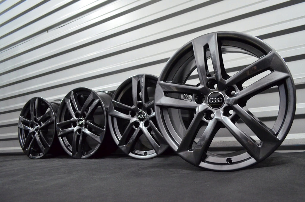 4x Alufelge 17 Zoll 7.0" 5x112 42ET Schwarz Audi B6 B7 Rim Wheel FEL3161850127mx