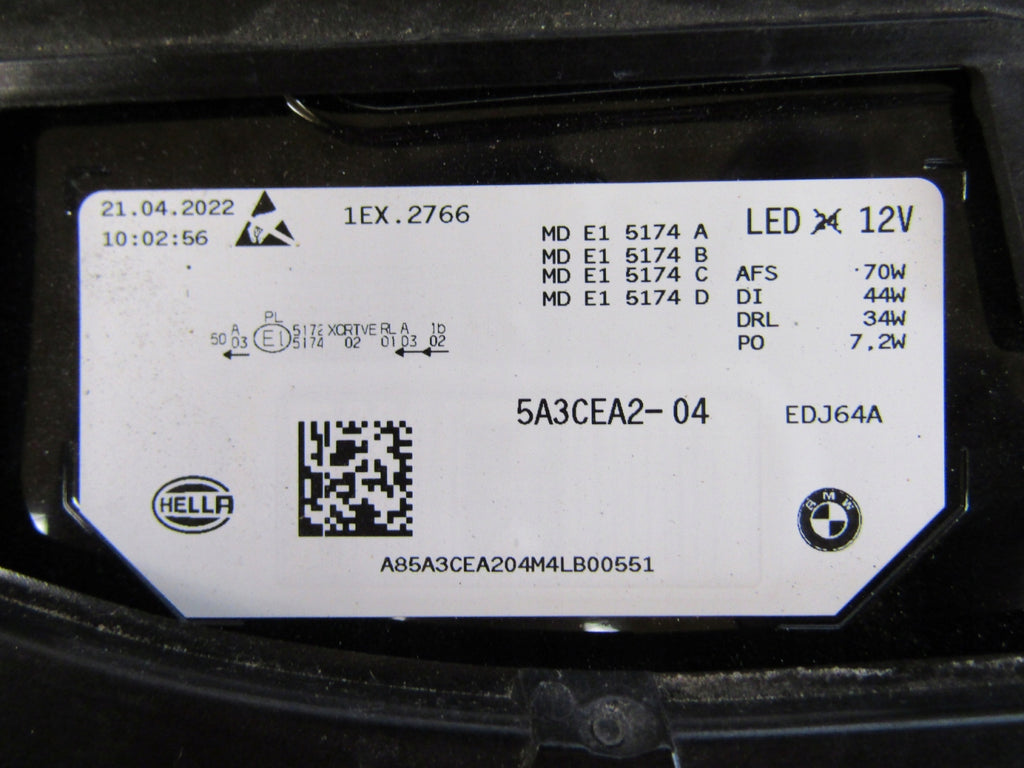 Frontscheinwerfer BMW IX I20 5A3CEA2 5A3CEA2-04 Laser Rechts Headlight SCH5969504144op