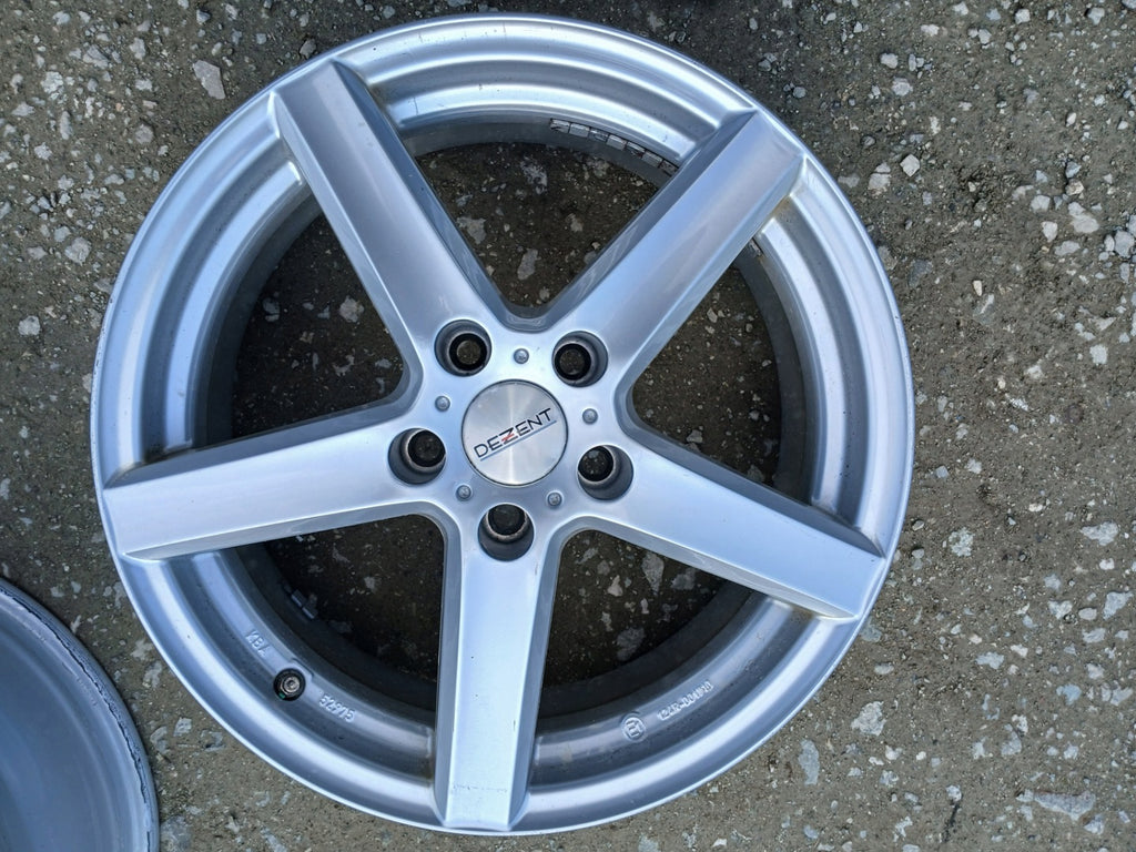 4x Alufelge 17 Zoll 6.5" 5x112 38ET Glanz Silber Rim Wheel FEL8923608715ta