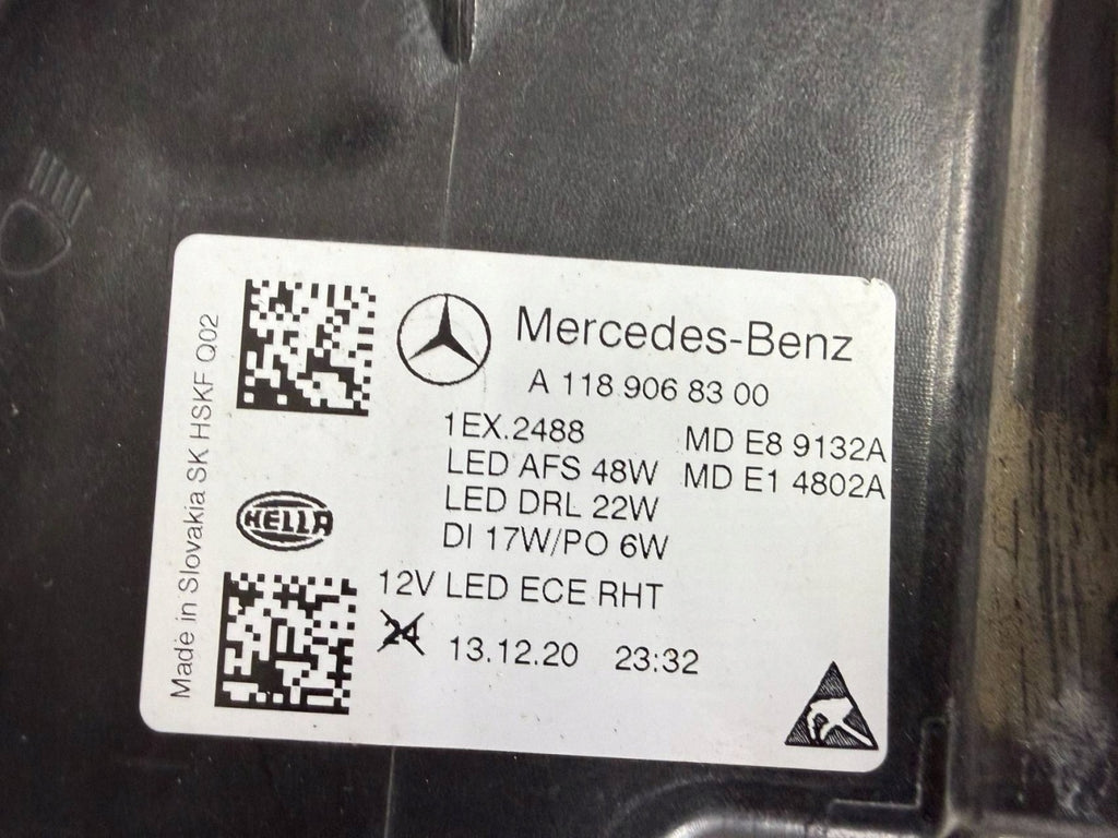 Frontscheinwerfer Mercedes-Benz Cla A1189068300 LED Links Scheinwerfer Headlight SCH9207368427ma
