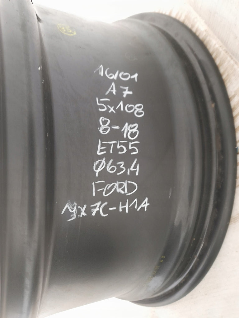 1x Alufelge 18 Zoll 8.0" 5x108 55ET Matt Schwarz JX7C-H1A Ford I Rim Wheel FEL9945359812nc