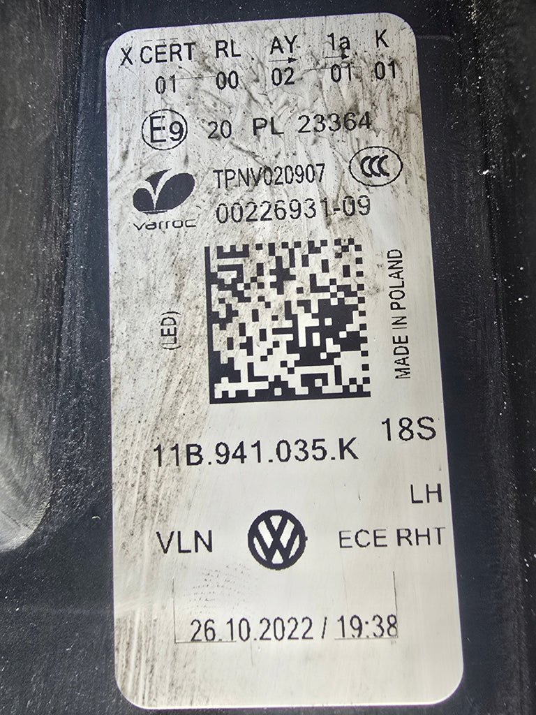 Frontscheinwerfer VW I 11B941035K Links Scheinwerfer Headlight SCH1525700522ej