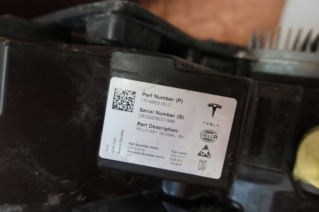 Frontscheinwerfer Tesla Model 1EX2717 1514953-00D LED Rechts Headlight