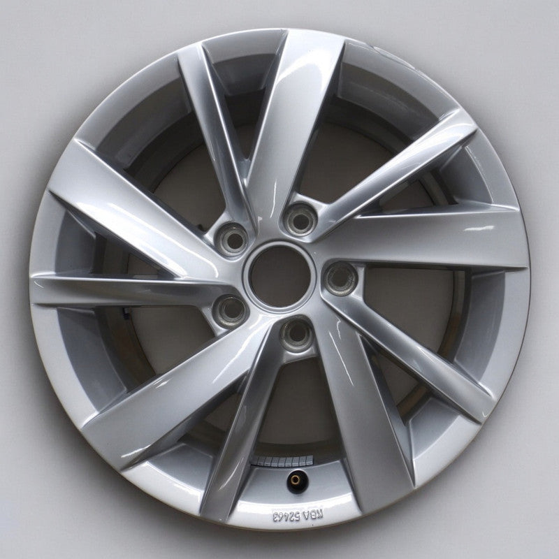 1x Alufelge 16 Zoll 6.5" 5x112 46ET Glanz Silber 5H0071496 VW Golf Vii Rim Wheel