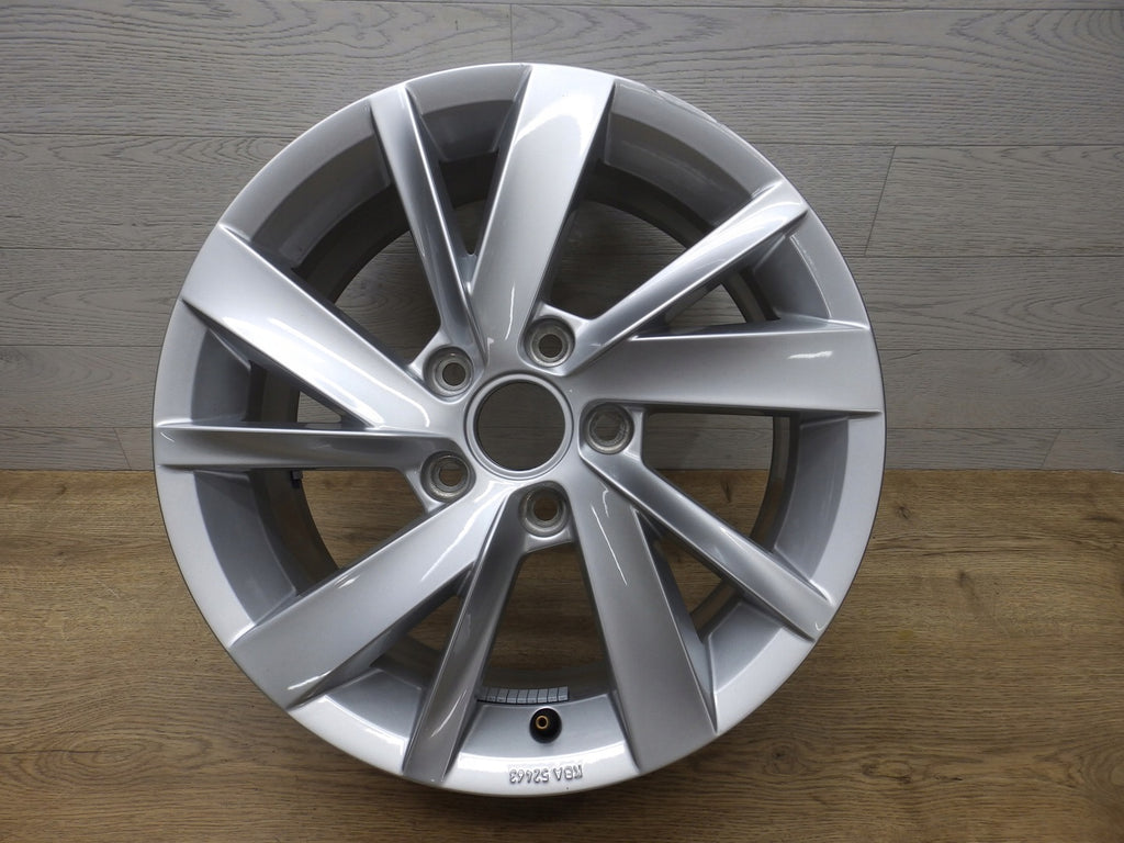 1x Alufelge 16 Zoll 6.5" 5x112 46ET Glanz Silber 5H0071496 VW Golf Vii Rim Wheel