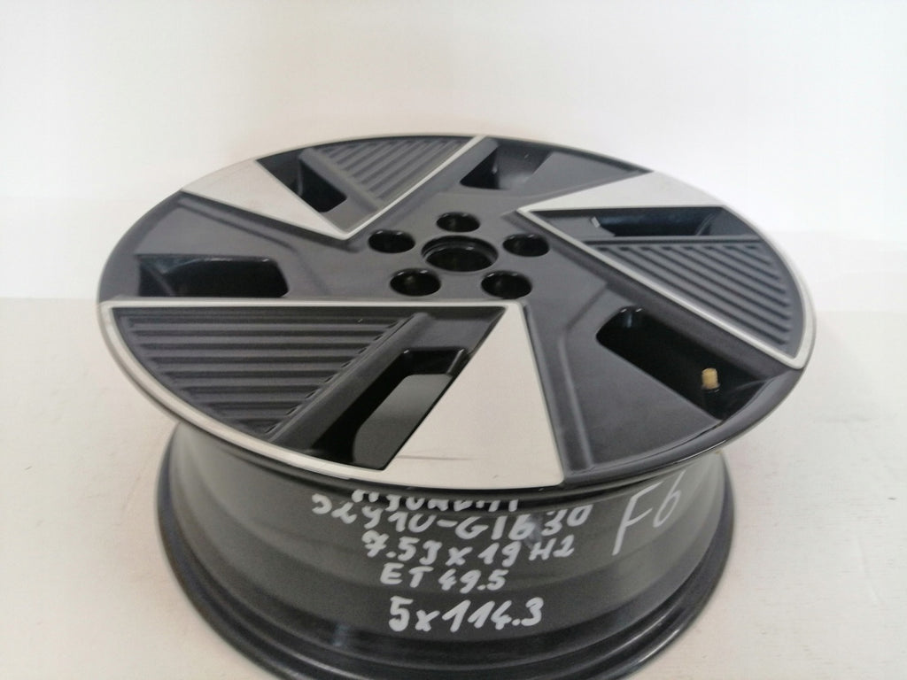1x Alufelge 19 Zoll 7.5" 5x114.3 49 5ET 52910-G1630 Hyundai Ioniq Rim Wheel FEL5573575875vb