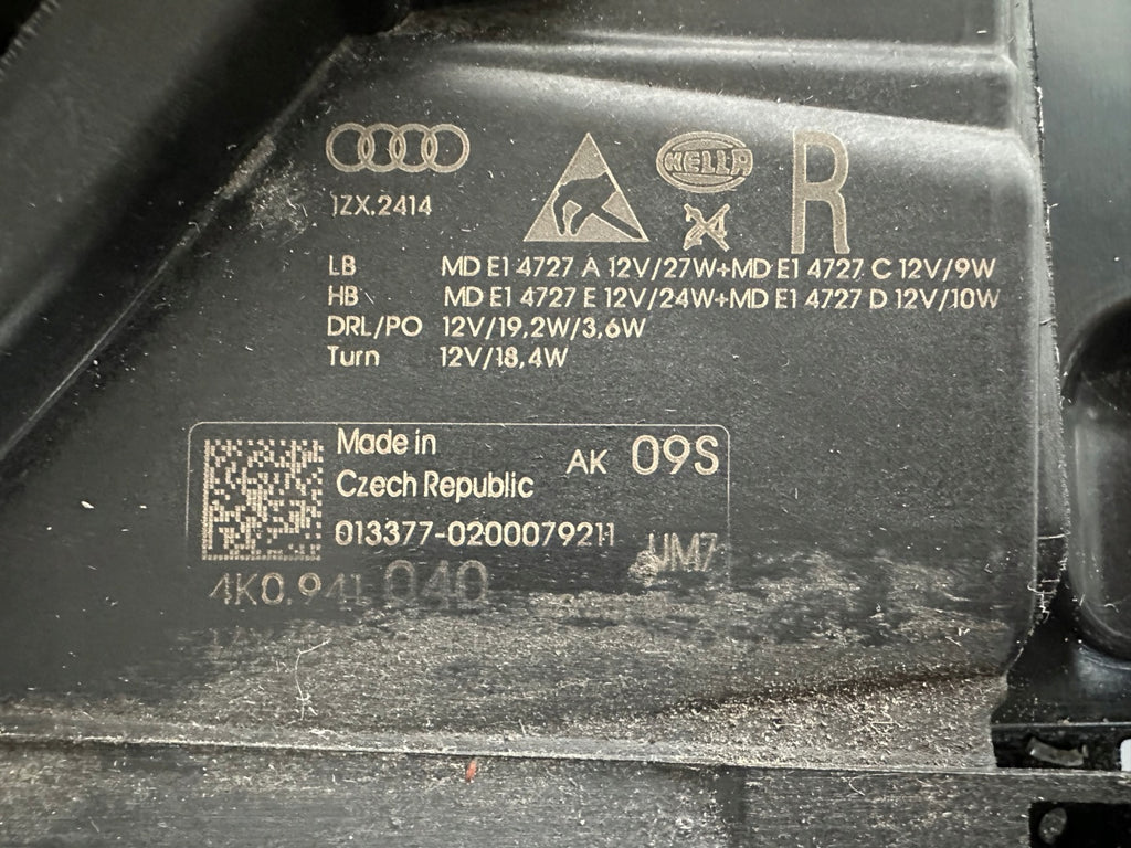 Frontscheinwerfer Audi A6 C8 4K0941040 Full LED Rechts Scheinwerfer Headlight SCH4863721220lt