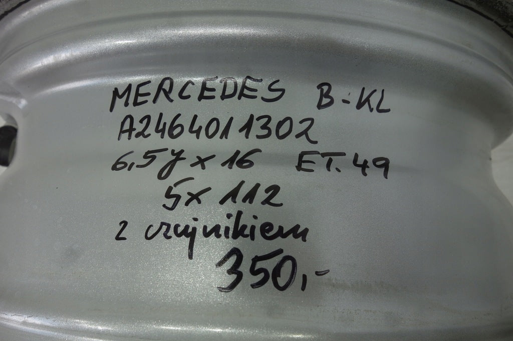 1x Alufelge 16 Zoll 6.5" 5x112 49ET A2464011302 Mercedes-Benz W246 Rim Wheel FEL2707450217wa