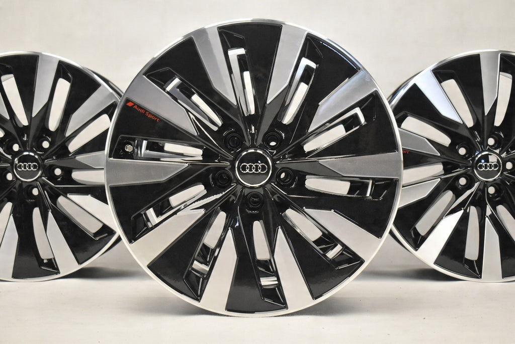 1x Alufelge 18 Zoll 8.0" 5x112 39ET Glanz Schwarz 4K0601025B Audi Rim Wheel