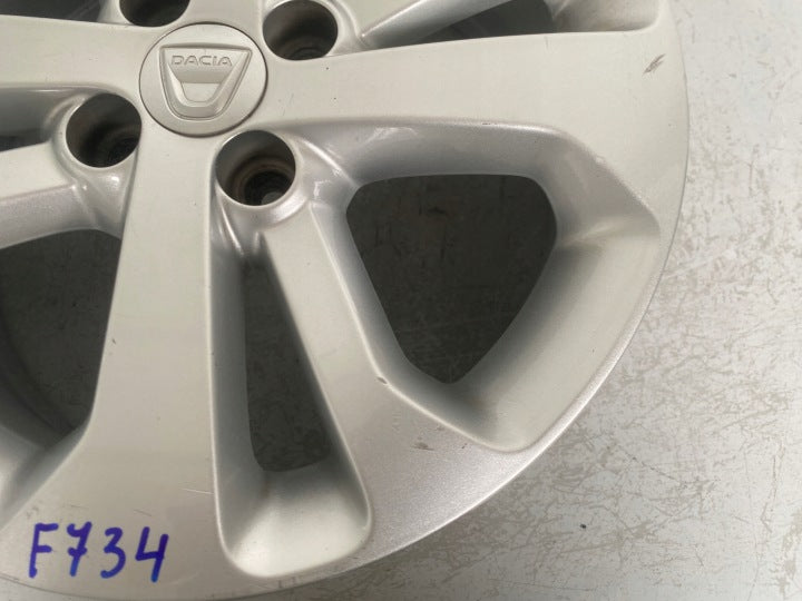 1x Alufelge 16 Zoll 6.0" 4x100 40ET Glanz Silber 403006627R Dacia Dokker FEL2064291641sb