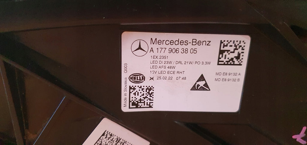 Frontscheinwerfer Mercedes-Benz W177 A1779063805 Rechts Scheinwerfer Headlight SCH1082055513lb