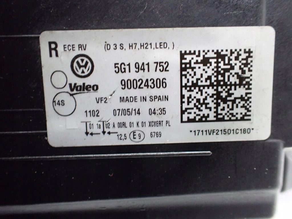 Frontscheinwerfer VW Golf VII 4G0907697G 8K0941597E Xenon Ein Satz Headlight SCH5561572436ml