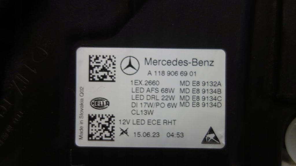 Frontscheinwerfer Mercedes-Benz Cla A1189066901 LED Links Scheinwerfer Headlight SCH5241045802bt