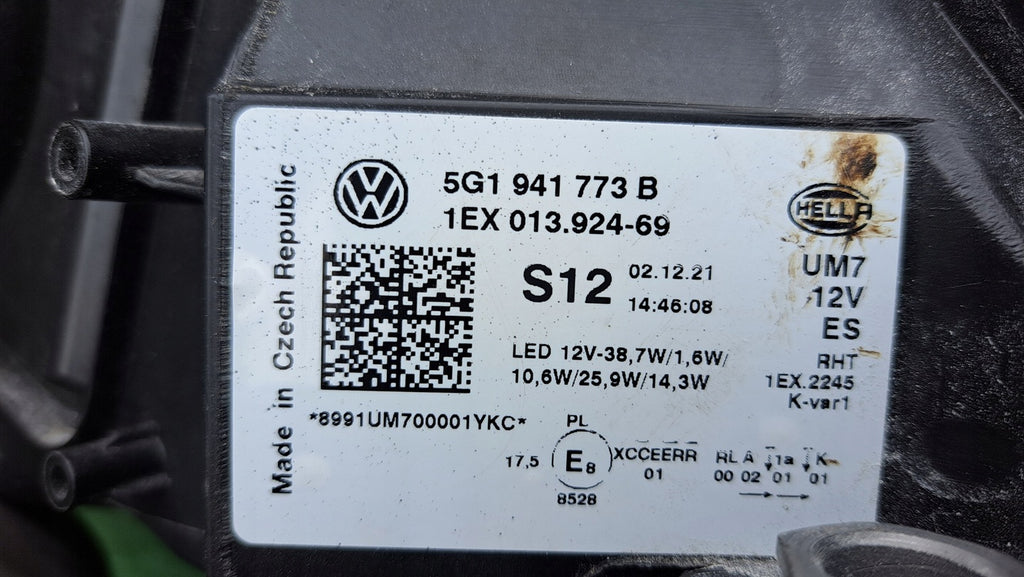 Frontscheinwerfer VW Golf VII 5g1 5G1941773B Full LED Links Headlight SCH7442051453mt