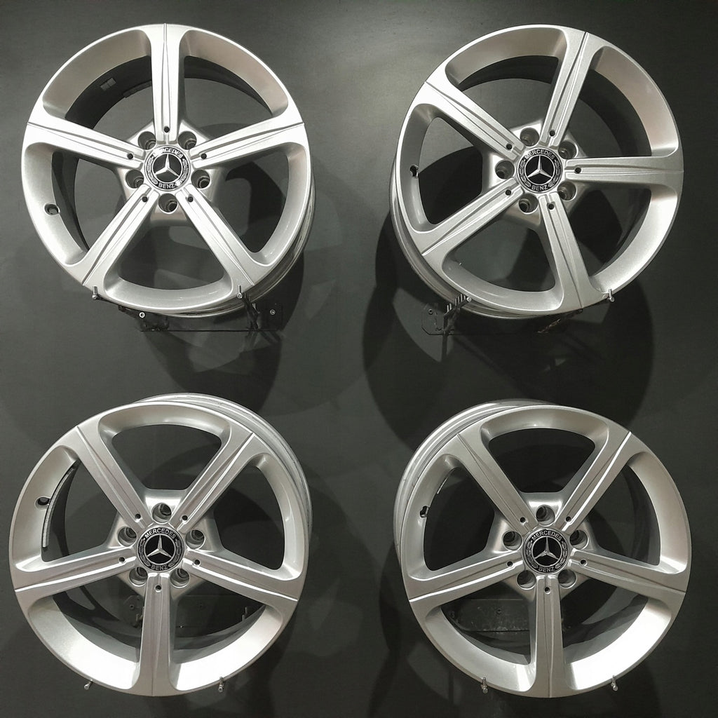4x Alufelge 17 Zoll 6.5" 5x112 44ET Glanz Silber A1774011200 Mercedes-Benz W177 FEL2954822553kf