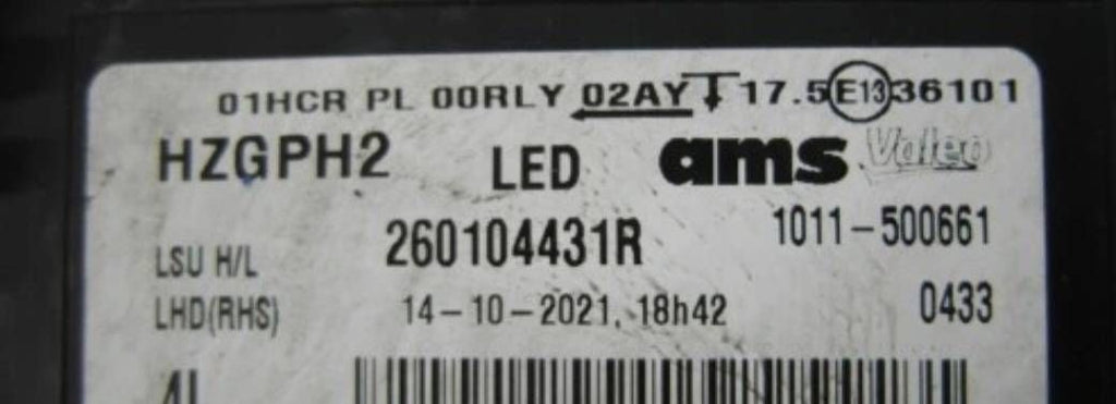 Frontscheinwerfer Renault Koleos II 260104431R LED Rechts Scheinwerfer Headlight SCH6630070821xg