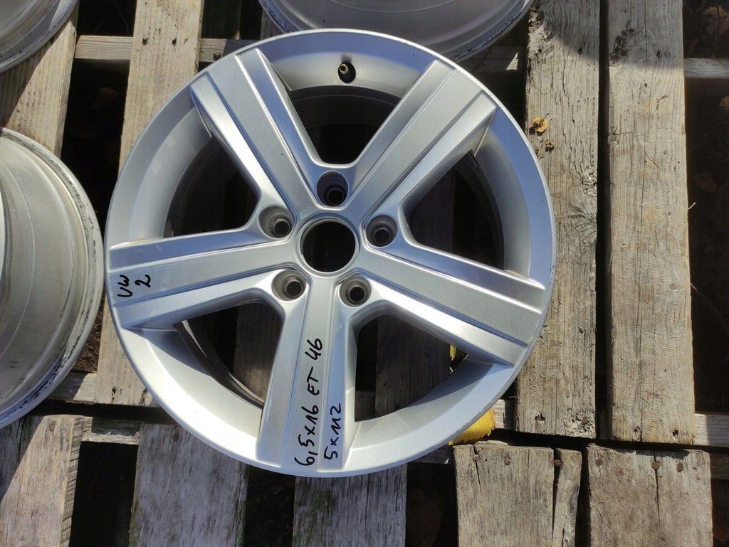 4x Alufelge 16 Zoll 6.5" 5x112 46ET Glanz Silber 5G0601025 VW Golf Vii Rim Wheel FEL2260005906zx