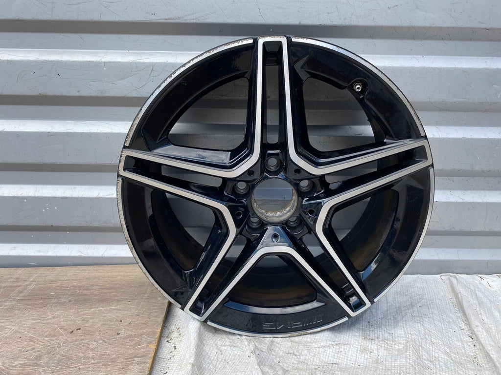 1x Alufelge 18 Zoll 7.5" 5x112 49ET Glanz Schwarz A1774011500 Mercedes-Benz