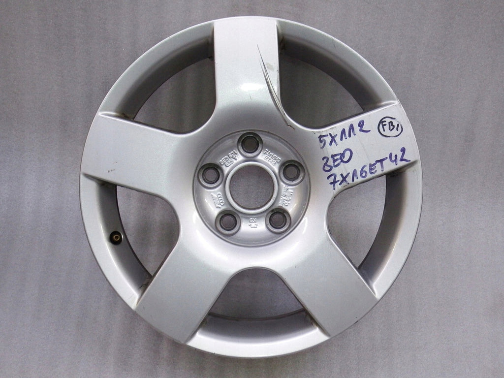 1x Alufelge 16 Zoll 7.0" 5x112 42ET Glanz Silber 8E0601025C Audi A4 B6 Rim Wheel