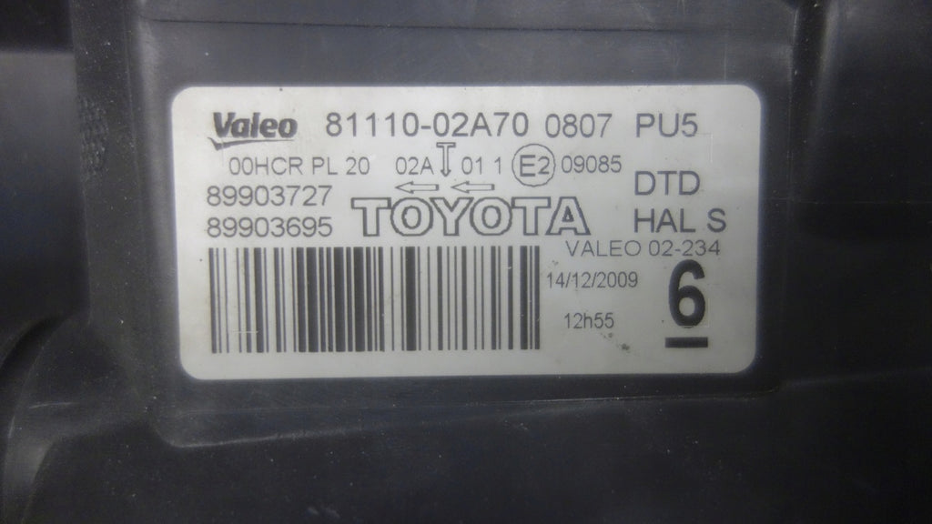 Frontscheinwerfer Toyota Auris 81110-02A70 Rechts Scheinwerfer Headlight