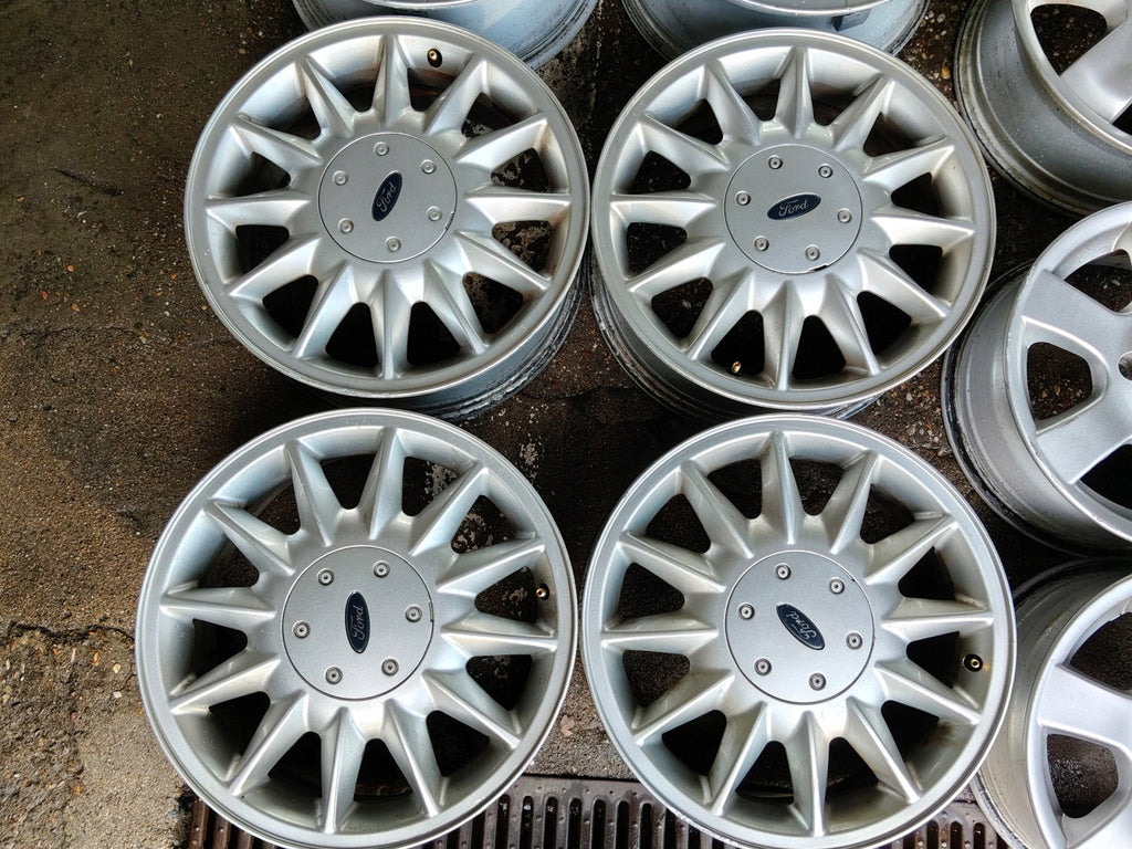 4x Alufelge 16 Zoll 6.0" 4x108 49 5ET Glanz Silber Ford I Rim Wheel FEL9297206482kz