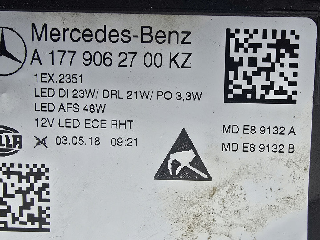 Frontscheinwerfer Mercedes-Benz W177 A1779062700KZ Links Scheinwerfer Headlight SCH7615843434ik
