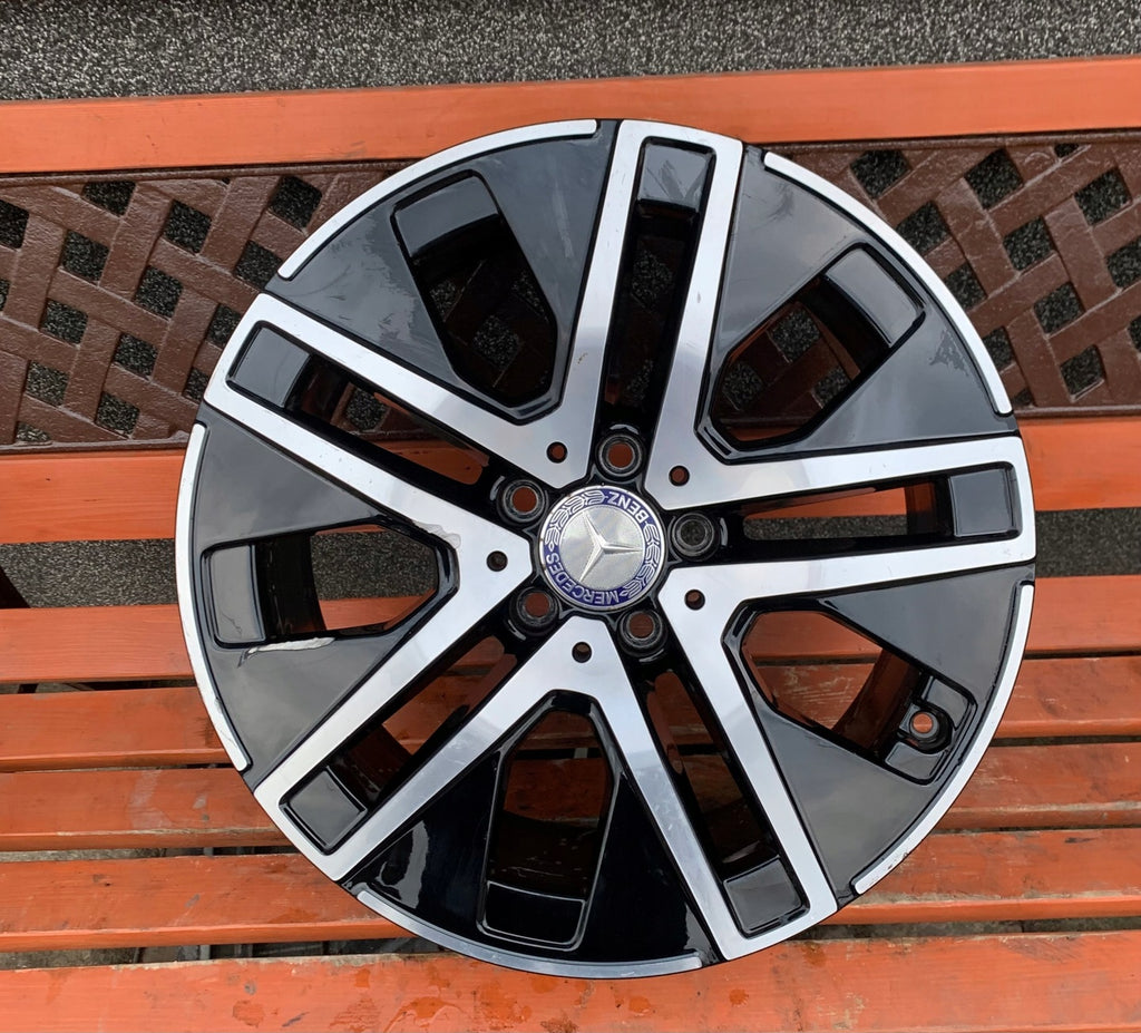 1x Alufelge 18 Zoll 7.5" 5x112 53ET Glanz Schwarz A2474012700 Mercedes-Benz W247