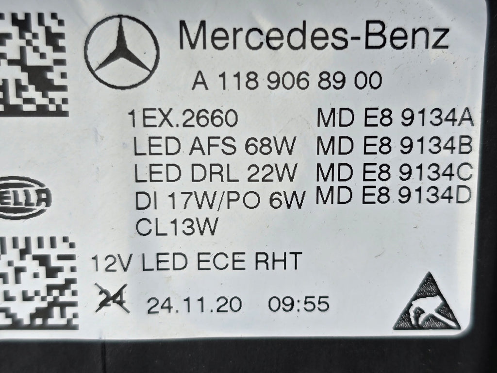Frontscheinwerfer Mercedes-Benz Cla A1189068900 Links Scheinwerfer Headlight SCH7758105114xd