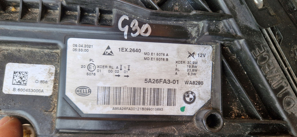 Frontscheinwerfer BMW 5 G30 5A26FA3-01 Links Scheinwerfer Headlight SCH8762012192wr