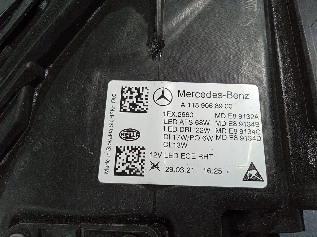 Frontscheinwerfer Mercedes-Benz Cla A1189068900 LED Links Scheinwerfer Headlight SCH7845742275nq