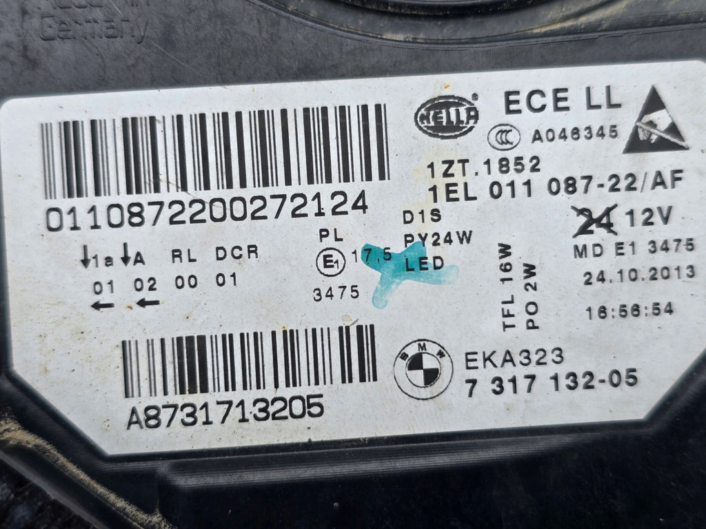 Frontscheinwerfer BMW 5 F11 F10 1EL011087-22 Rechts Scheinwerfer Headlight SCH9354338377xv