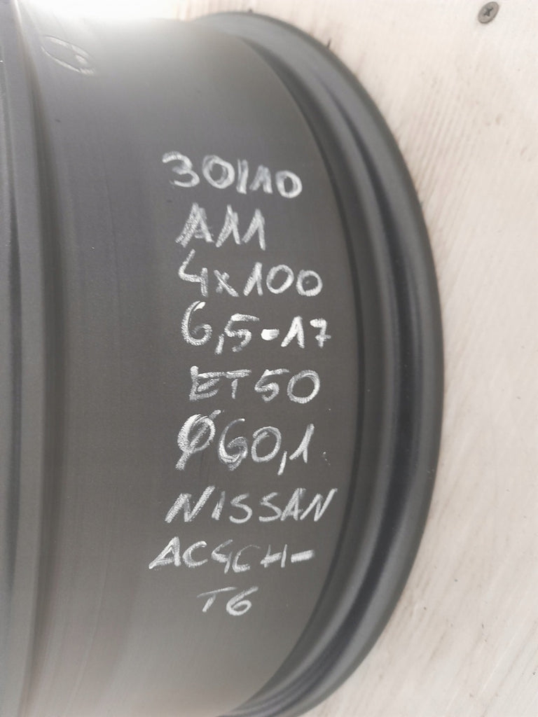 1x Alufelge 17 Zoll 6.5" 4x100 50ET Glanz Graphit AC4CH-T6 Nissan I Rim Wheel FEL4743580799yj