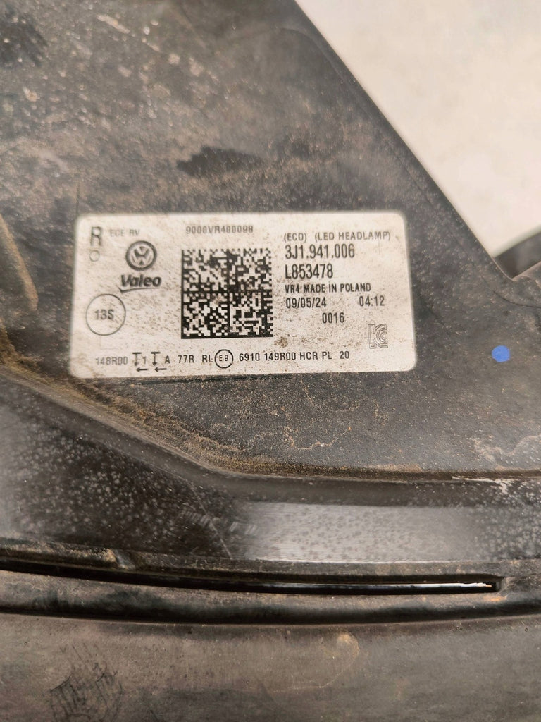 Frontscheinwerfer VW Passat 3J1941006 Full LED Rechts Scheinwerfer Headlight SCH4383201088dk