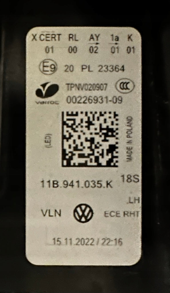 Frontscheinwerfer VW Id.4 11A941036M 11A941035K Ein Stück (Rechts oder Links) SCH3145689853re