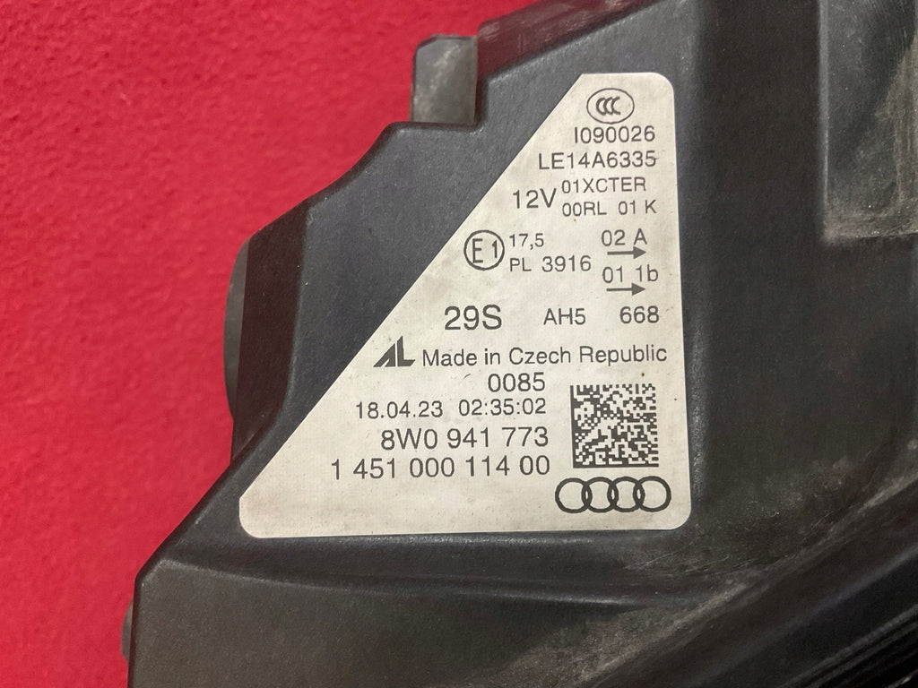 Frontscheinwerfer Audi A4 B9 8W0941773 Full LED Links Scheinwerfer Headlight SCH5315094076kg