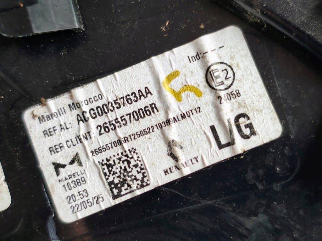 Frontscheinwerfer Renault 265557006R Links Scheinwerfer Headlight SCH7001779194yh