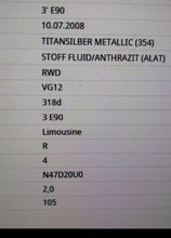 Load image into Gallery viewer, Motor BMW E91 E90 N47D20A 2.0 143PS 105kW 2008 Diesel Engine Komplett MOT3793668380wx