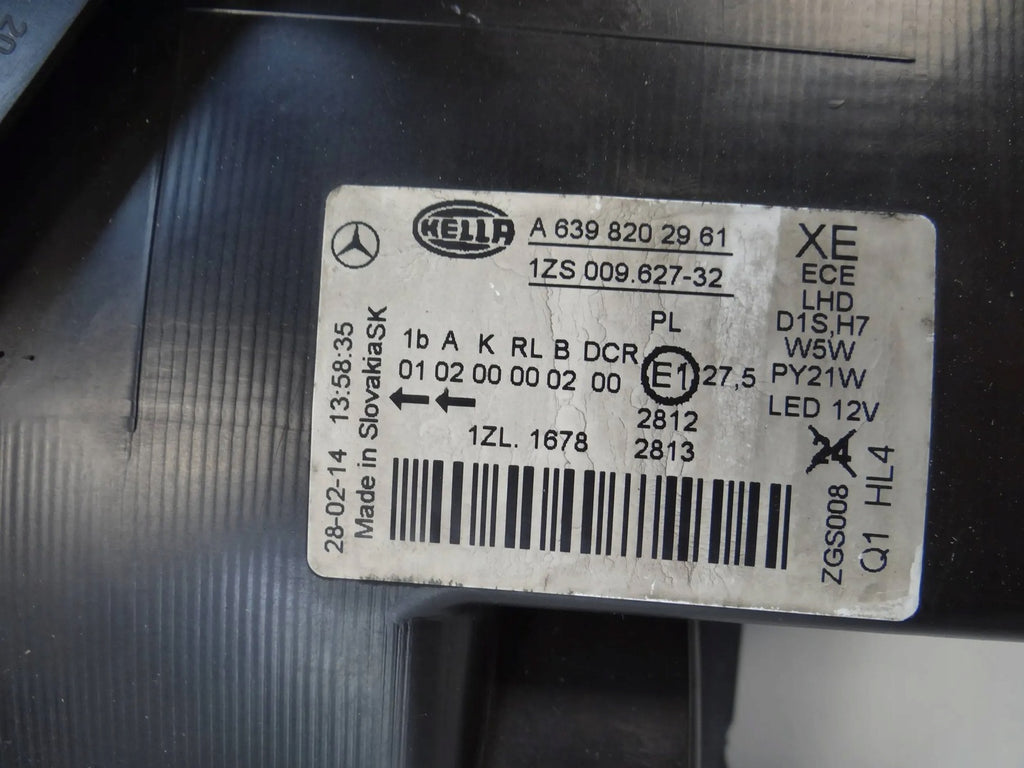 Frontscheinwerfer Mercedes-Benz Viano A6398202961 1ZS009627-32 Xenon Rechts