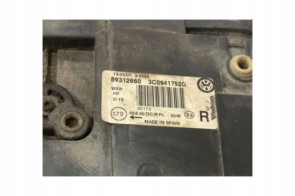 Frontscheinwerfer VW Passat 3C0941752G 89312660 Rechts Scheinwerfer Headlight SCH8260865918mp