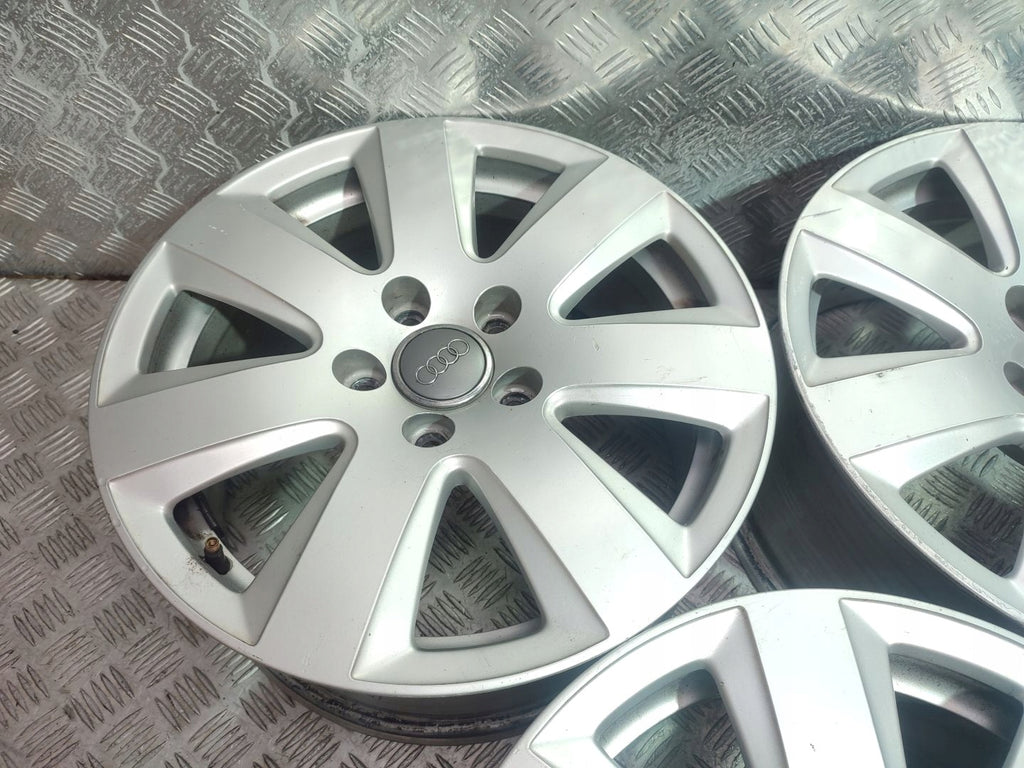 4x Alufelge 16 Zoll 7.5" 5x112 Glanz Silber 4F0601025 Audi A6 C6 Rim Wheel