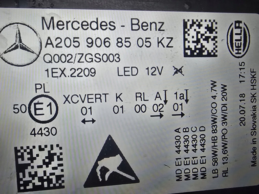 Frontscheinwerfer Mercedes-Benz W205 A2059068505 LED Links Headlight SCH6331235725cf