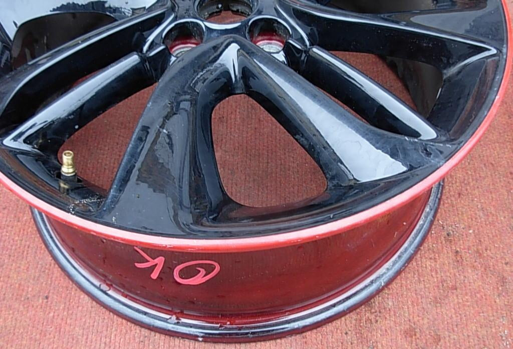 1x Alufelge 17 Zoll 7.0" 4x100 44ET Glanz Schwarz Opel Corsa Rim Wheel