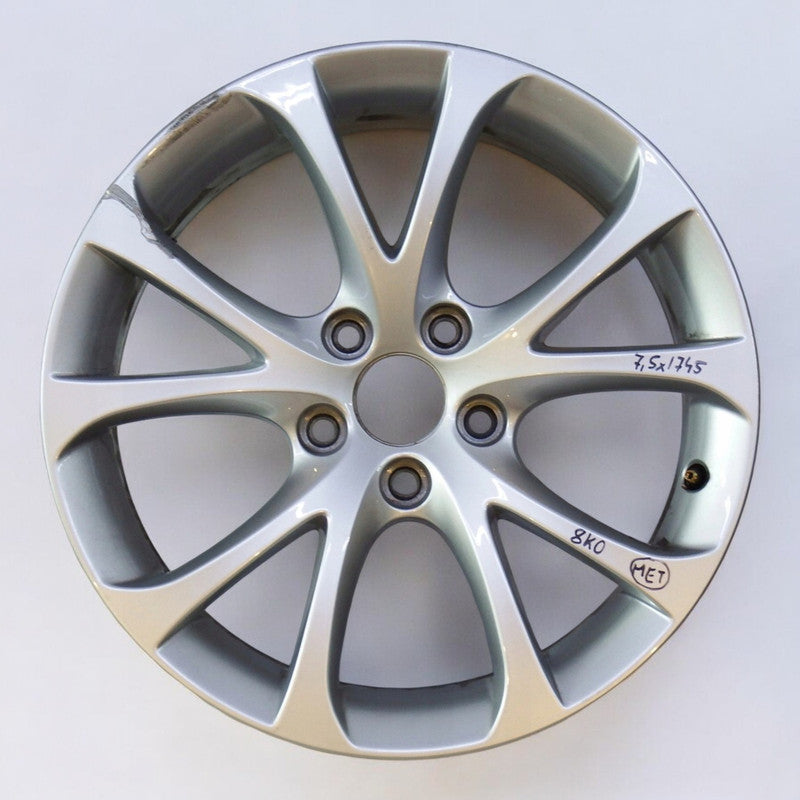 1x Alufelge 17 Zoll 7.5" 5x112 45ET Glanz Silber 8K0071497B Audi A4 B9 Rim Wheel