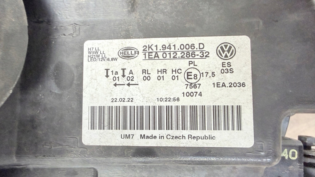 Frontscheinwerfer VW Caddy 2K1941006D Rechts Scheinwerfer Headlight SCH1465394213cf