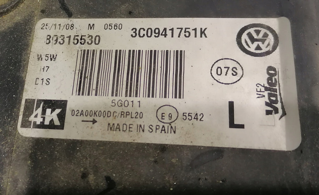 Frontscheinwerfer VW Passat 3C0941751K Xenon Links Scheinwerfer Headlight SCH1383110601rb