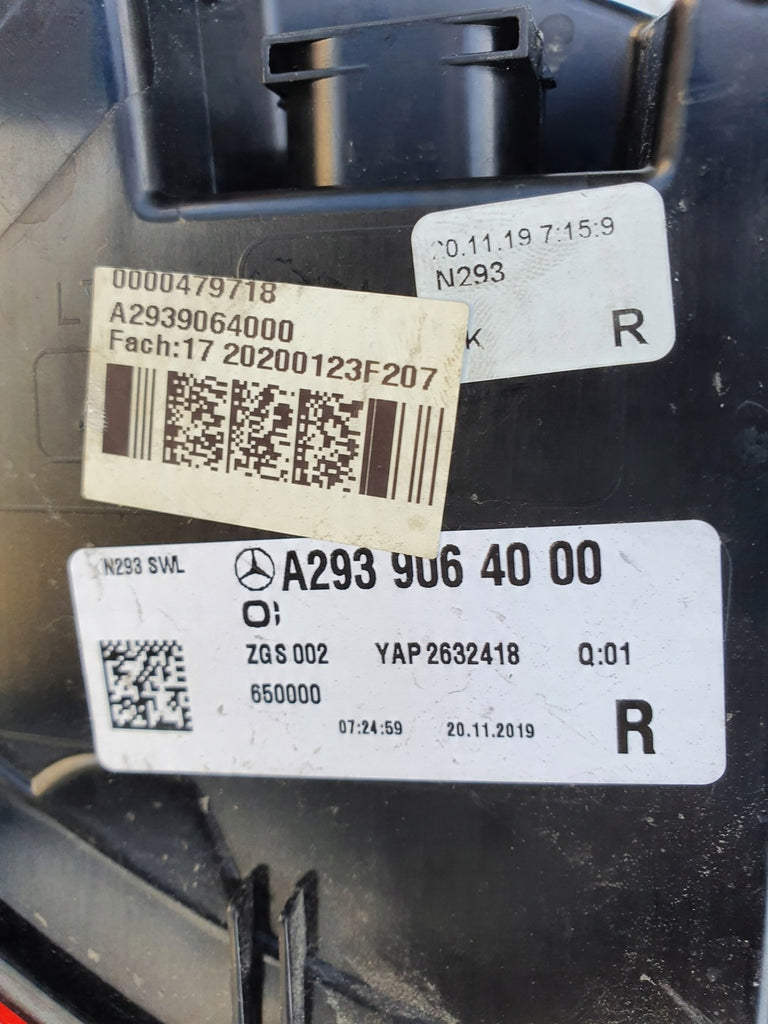 Rückleuchte Mercedes-Benz Eqc A2939064000 Rechts Rearlight