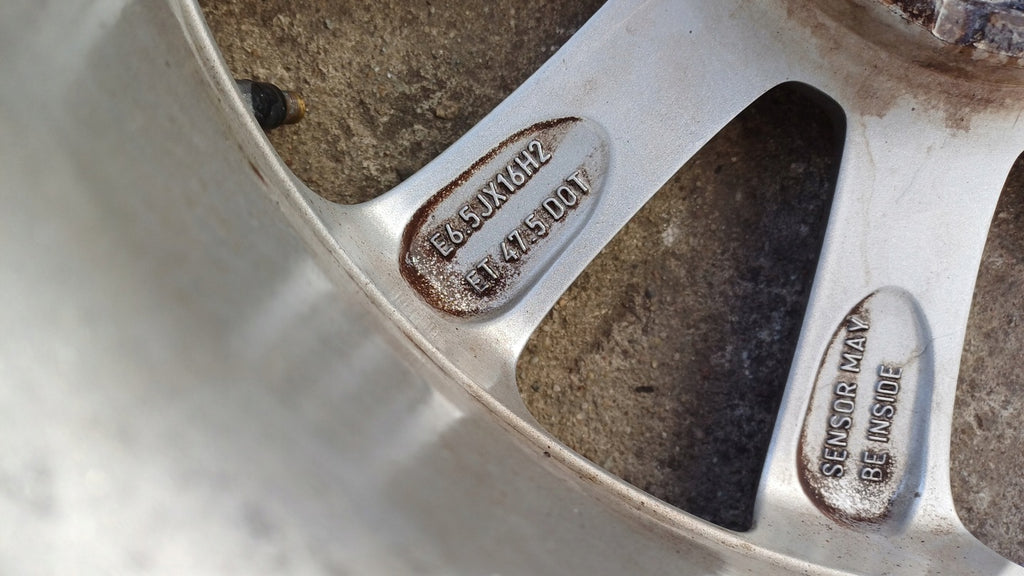 1x Alufelge 16 Zoll 6.5" 4x108 47 5ET H1BC-1007-B1A Ford Fiesta Rim Wheel