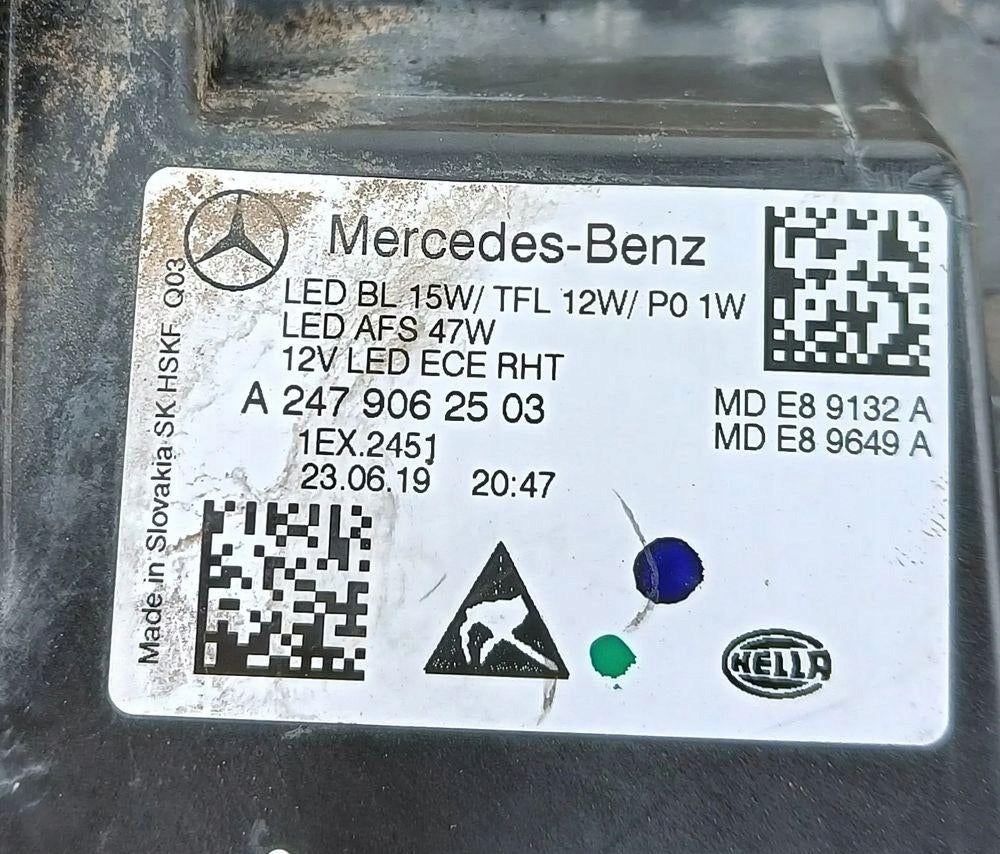 Frontscheinwerfer Mercedes-Benz W247 A2479062503 LED Links Headlight SCH9245293080va