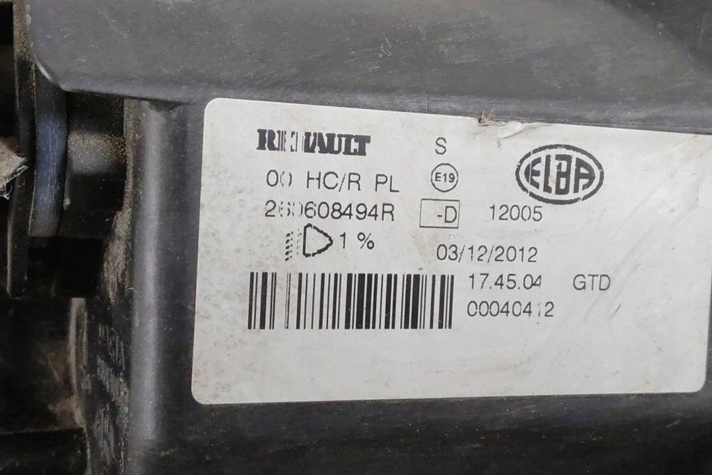 Frontscheinwerfer Dacia Sandero 260608494R Ein Stück (Rechts oder Links)